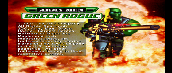 Army Men: Green Rogue Title Screen